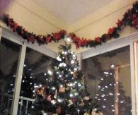 Christmas tree decorated