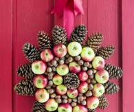 Apple pinecone wreath