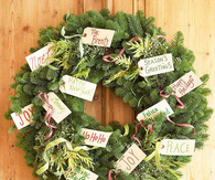Gift tag wreath