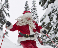 Skiing Santa