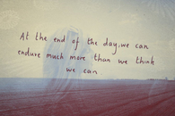 At the end of the day
