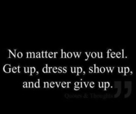 Never give up