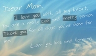 Dear mom
