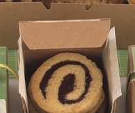 Chewy coconut chocolate pinwheels