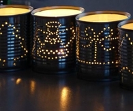 Recycled Can Outdoor Luminaries