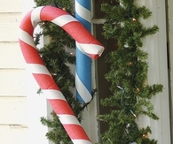 Pool noodle candy canes