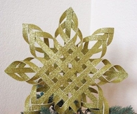 Woven Star Shimmering Tree Toppers