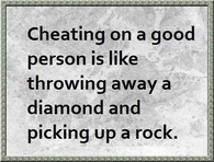 Cheating on a good person