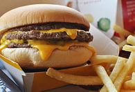 Cheeseburger and fries