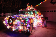Truck decked out with Lights