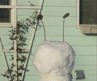Upside down snowman