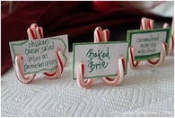 Candy cane card holders