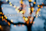 Witness a christmas miracle