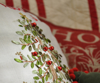 Decorated christmas pillow