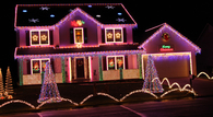 House Lit up for Christmas