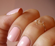 Pink and glitter nails