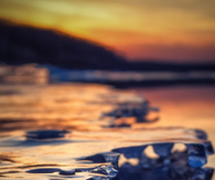 Frozen water