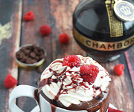 Raspberry coffee drink