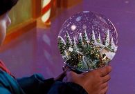 Santa inside a globe