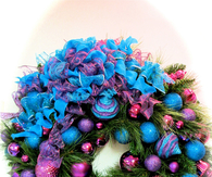 Purple & Turquoise Wreath