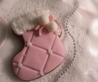 Pink Stocking Cookie