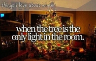 When the tree is the only light in the room