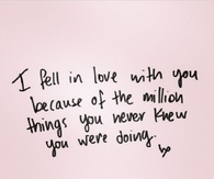 I Fell In Love With You