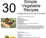 30 Simple Vegetable Recipes