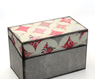 Retro wood recipe box