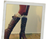 Lace boot socks