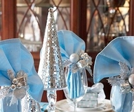 Baby Blue Christmas Table