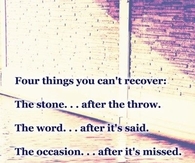 Four Things You Cant Recover