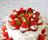 Strawberry Santa Cake