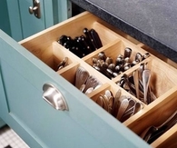 Deep kitchen drawer organization