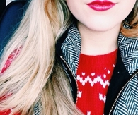 Red lipped beauty
