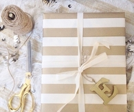 Monogram gift wrap