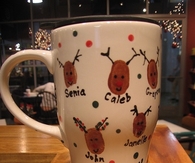 Reindeer christmas mug