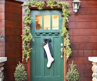 Pinecone stocking decor