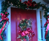 Red ribbon decor