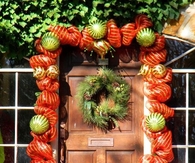 Large bauble pathway decor