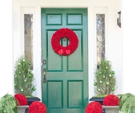 Red rose christmas decorations