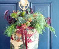 Christmas door plants