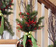 Ribbon wrapped holly berry