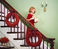 Stair wreaths