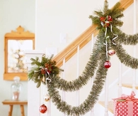 Hanging evergreen and holly