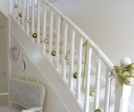 Gold and green xmas baubles
