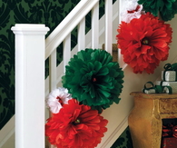 Big floral stairway decorations