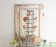Antique french bottle drying rack