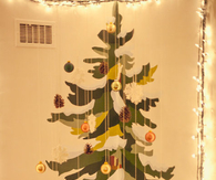 Wall painted christmas tree