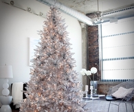 Silver christmas tree